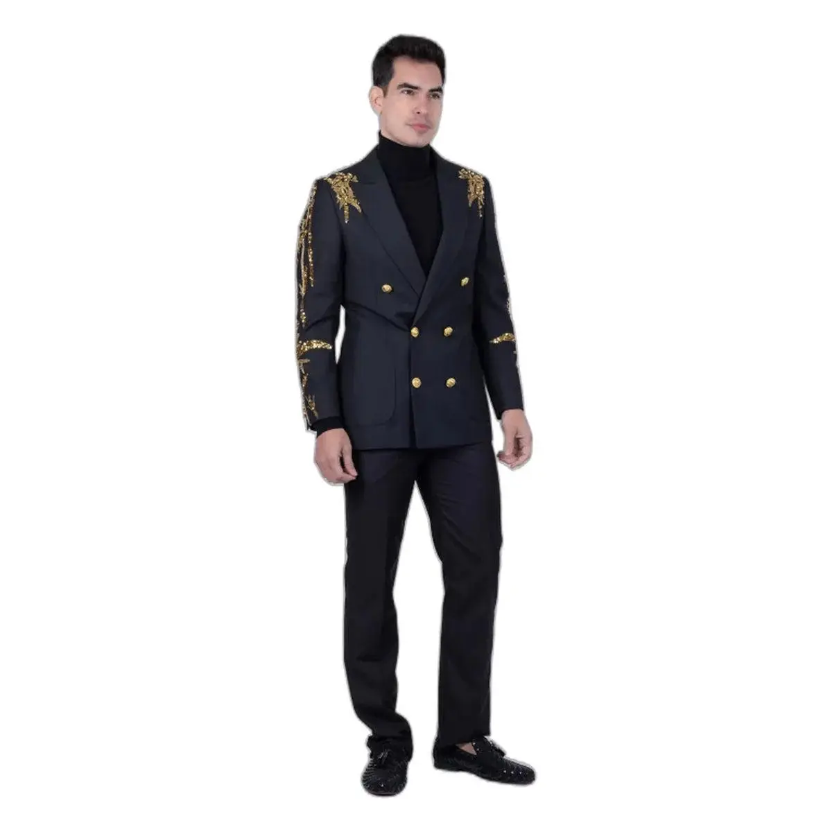 Black / Gold 2-Piece Suit
