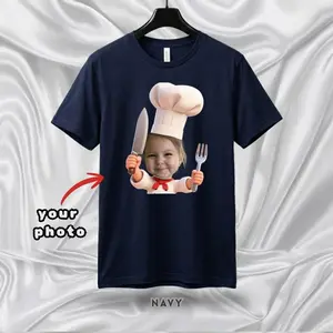 Personalized Chef Shirt, Custom Kids Photo Shirt, Cute Little Chef Design, Custom Funny Chef Shirt, Funny Cooking Shirt, Gift for Food Lover