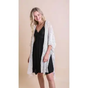 Floral Mandala Mesh Kimono