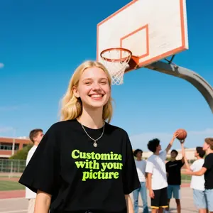 Customize With Your Picture T-Shirt, Unisex, Gift For Holidays, For Men And Women, Cotton, Front And Back, Black And White