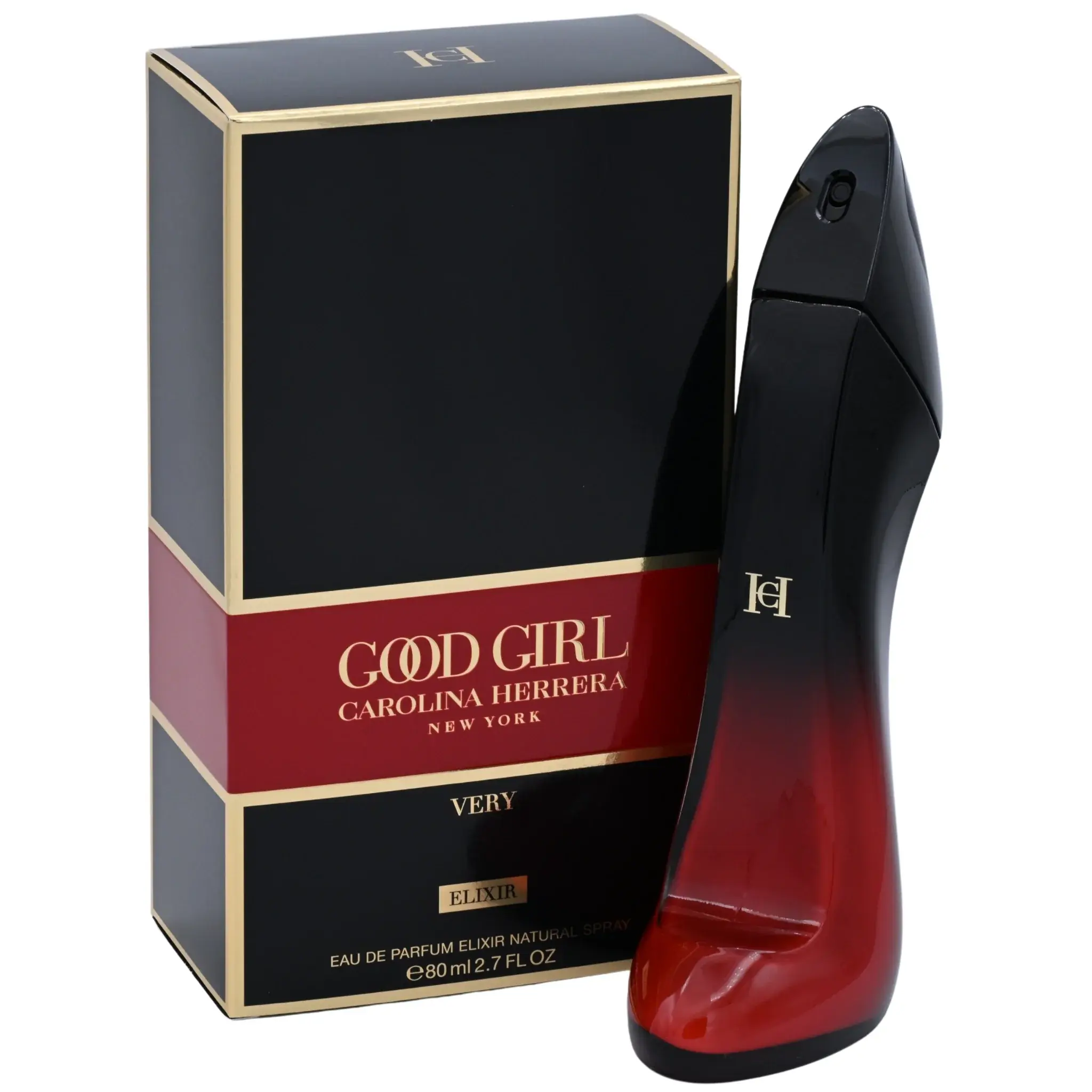 Women's Carolina Herrera Very Good Girl Elixir EDP Perfume Spray - Bold Sensual Female Fragrance, Bold Rose & Vanilla Base Scent with Rich Indulgent Twist, 2.7 oz (2 to 2.9 fl oz Range), New in Box, Spray-on Skin for After-Dark Confidence