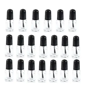20 Pieces Empty Nail Polish Bottles with Brush Cap, Clear Glass Bottle Container (2ml)