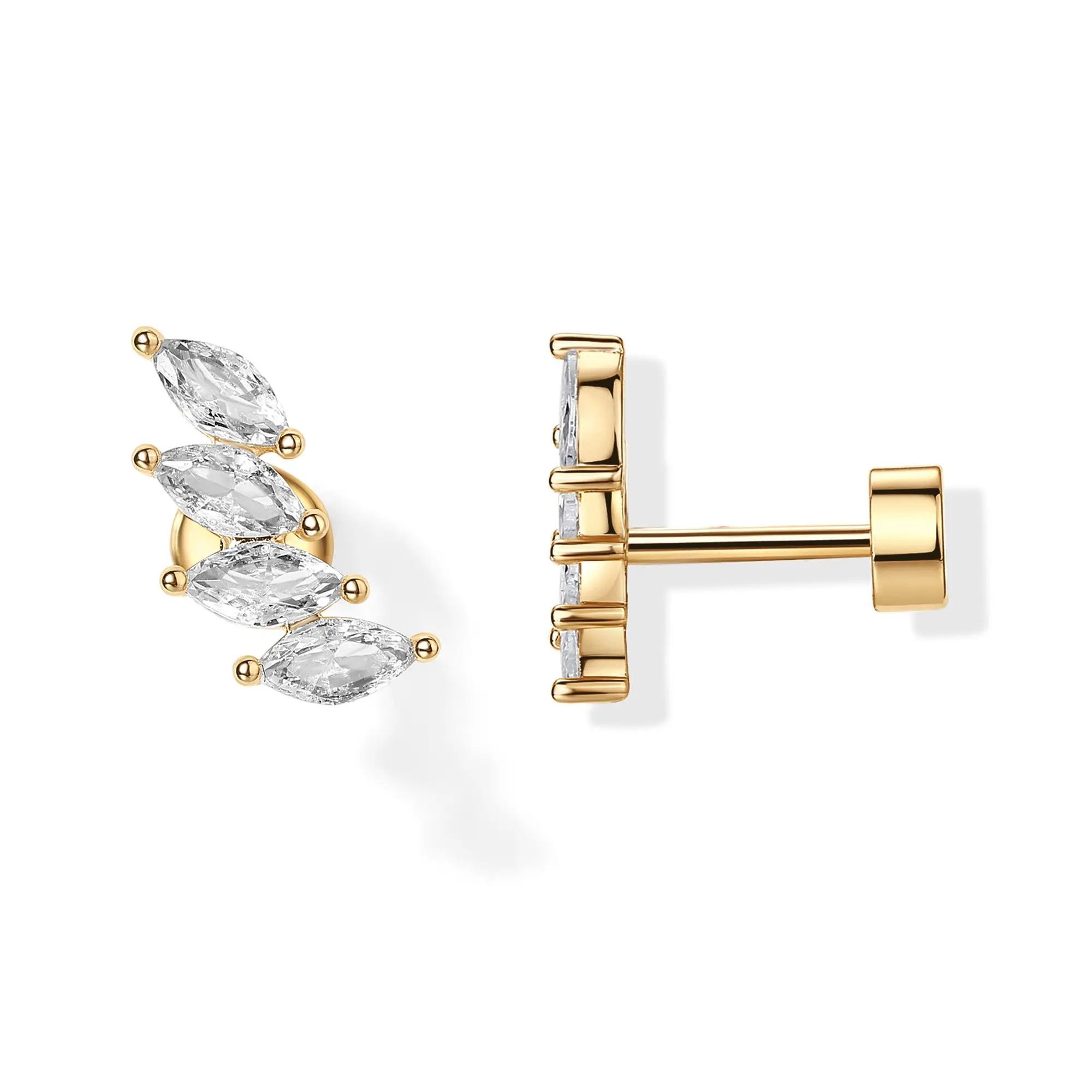 Navette - Yellow Gold