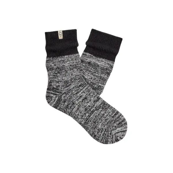 UGG Women's Rib Knit Slouchy Quarter Black