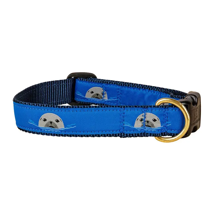 1” Ribbon Dog Collar -  Harbor Seal
