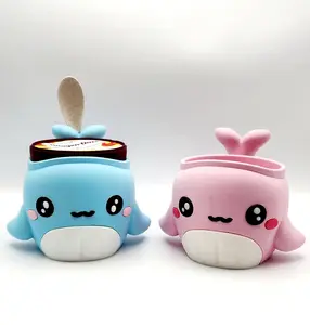 Kawaii Whale Ice Cream Holder 3D Printed & Pint-Sized Perfect for Late-Night Therapy Scoops & Ice Cream-Fueled Netflix Marathons