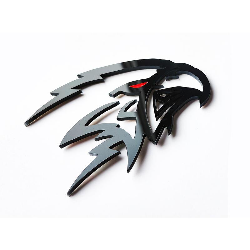 2x Hawk Bird Hellhawk Redeye Emblem Logo for Grand Cherokee  Jeep Trackhawk SRT