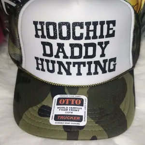 Hoochie Daddy Hunting Trucker Hat - Fashion Accessory with Foam Front, Adjustable Snap Closure, and Camouflage Design