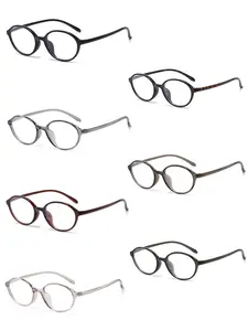 Mira Women's Simple Oval Frame Glasses, Blue Light Blocking Lightweight Eyewear for Students, Casual All-Season Decorative Glasses 6659