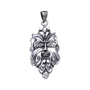 Mischievous Green Man ~ Sterling Silver Pendant TP710