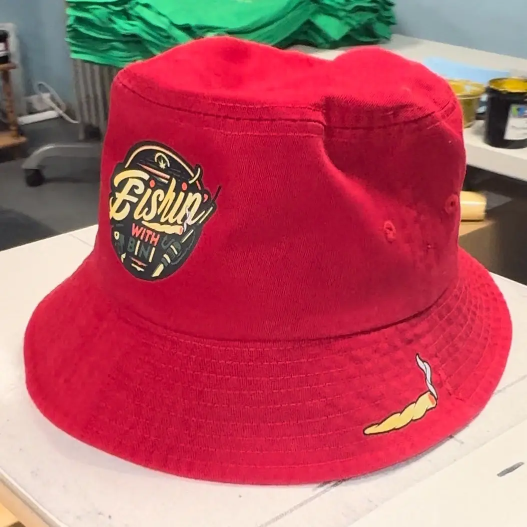 Custom Fishin With Bini Bucket Hat for Men and Women, One Size Fits Most