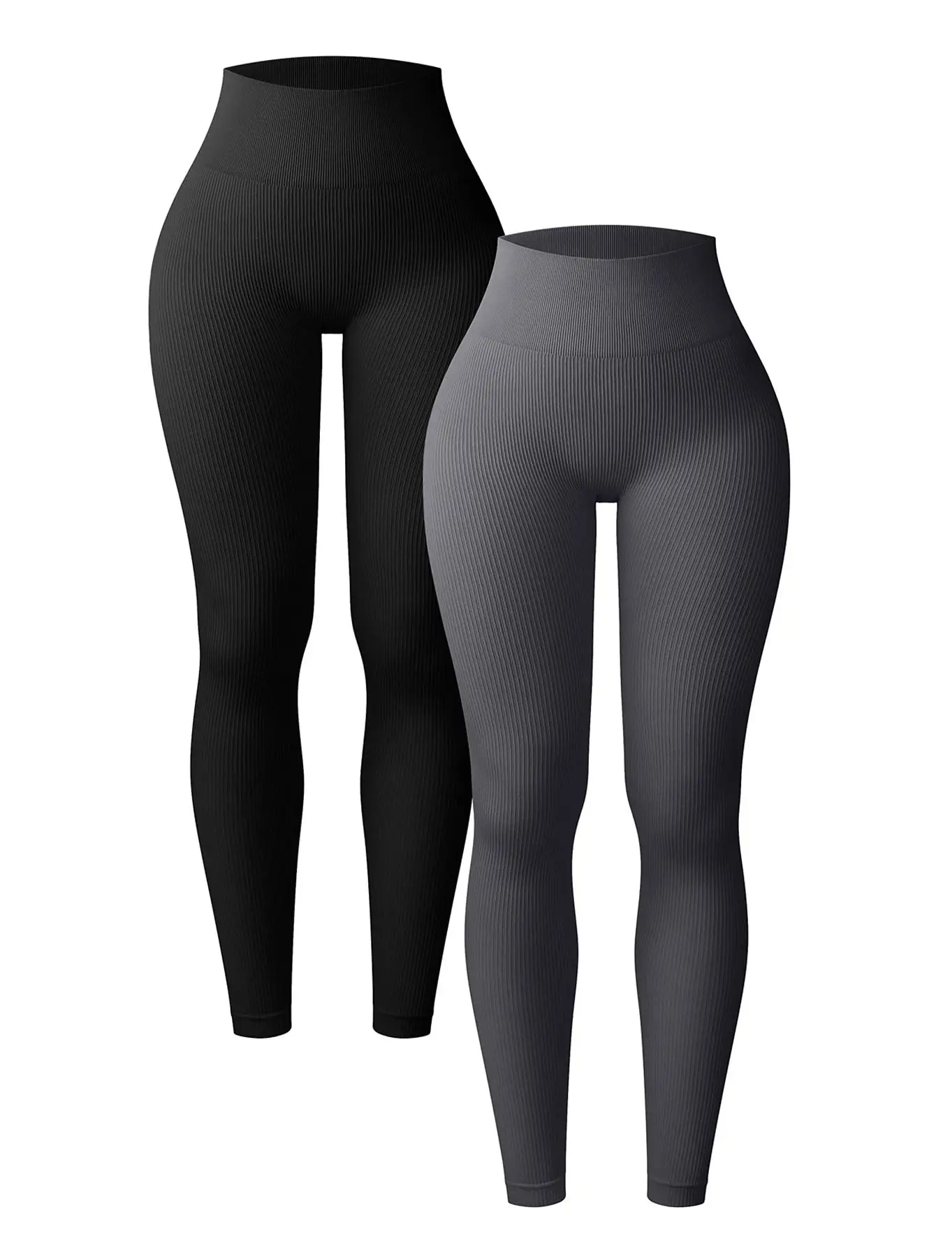 Women's High-Waisted Seamless Yoga Pants, Stretchy Casual Sportswear, Tight-Fit Plain Design, All-Season Fitness Running Bottoms