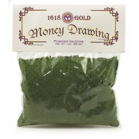 1oz Self-Lighting Money Drawing Powder Incense - Candle-Infused Cinnamon Speed Blend Botanicals for Hoodoo Tradition, Financial Intention Work, Candle Dressing, Clearing Financial Obstacles, Brief Focused Workings & Unexpected Opportunity Attraction