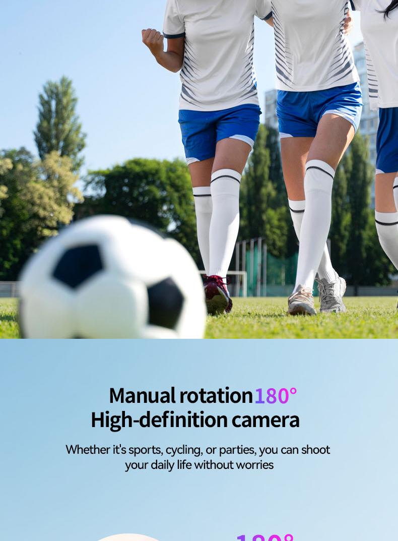 Ultra HD Portable Camcorder with 180° Rotating Lens & Smooth Stabilization | Handheld Anti-Shake Camera for Vlogging, Travel & Daily Recording | USB Rechargeable, Durable & Compact