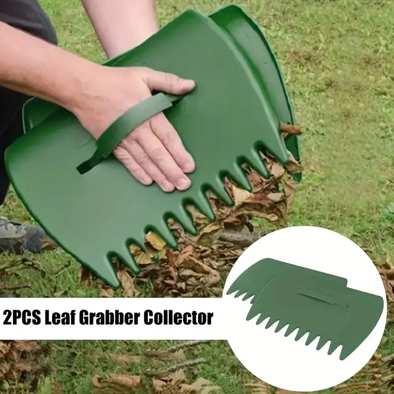 2PCS Leaf Scoops Hand Rakes - Heavy Duty Garden Claws & Leaf Grabbers. Pick Up Leaves, Grass & Debris Fast Save Your Back & Keep Hands Clean. Ultimate Yard Cleanup Hack & Lawn Care Must Have Tool