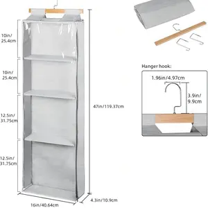 This Is a Yarn Storage Bag That Hangs, Equipped with Four Spacious Pockets And a Knitted Storage Box.