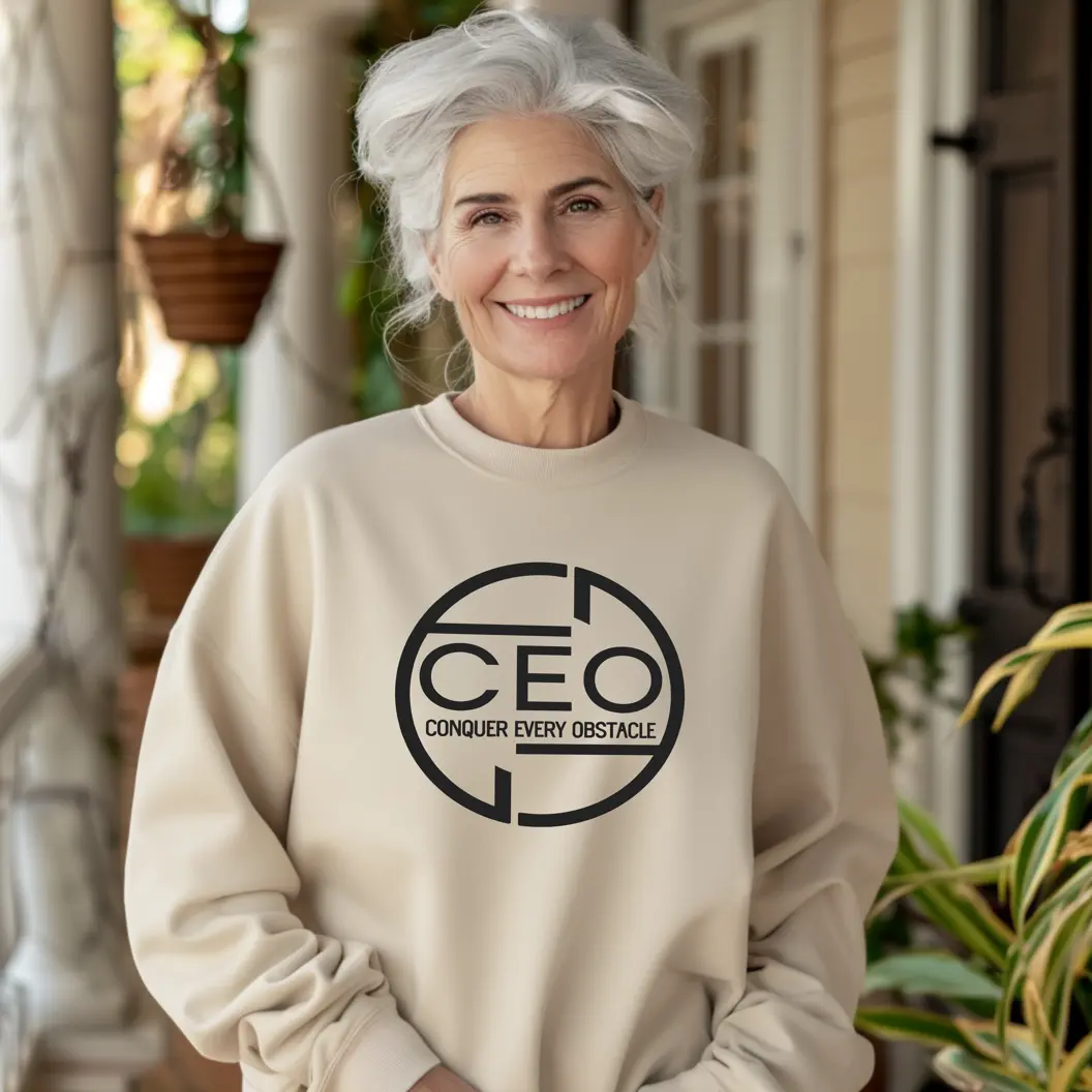 CEO grapihc Sweatshirt - Conquer Every Obstacle, Hustle and Succeed, Unisex, 100% Cotton - Fabric, Pullover Casual Comfort Womenswear and Menswear
