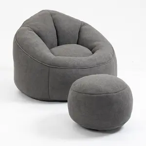 Rectangle Ultra-Soft Foam-Filled Bean Bag Chair, Premium Super Fiber, Lightweight Portable Compressed Lazy Lounge Chair for Living Room, Bedroom, Indoor Decor Leisure Sofa