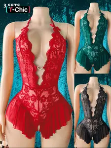 Sexy Teddy Bear Lace Backless Bodysuit for Women, Underwear, Romantic Nightwear, Sheer Lingerie Set, Comfortable, Soft, Fitted & Stylish Design
