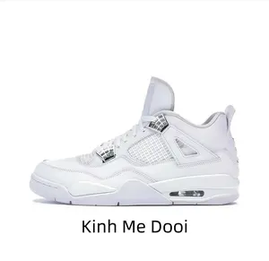 Pure White Legend – Clean Leather & Mesh with Metallic Silver Accents