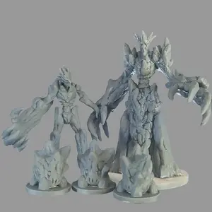 Storytellers Haven Ice Elemental Set of 5 – Unpainted Resin RPG Miniatures
