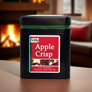 SoMo Tea Apple Crisp Fruit Tea Blend Premium Loose Leaf Tea US Caffeine-Free Dessert-Like Flavor for Autumn & Winter