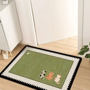 Modern European Style Anti-Slip Alga Mud Mat, Bedroom Door Absorbent Rug, Quick Dry Floor Pad, Durable Indoor Bath Mat