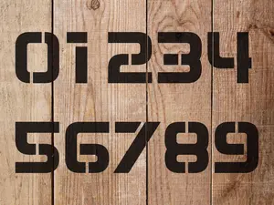 0-9 Numbers Stencil - Art and Wall Stencil
