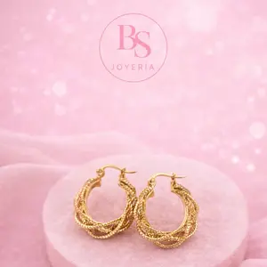 Chunky Gold Geometric hollow Earrings for women BS Jewelry
