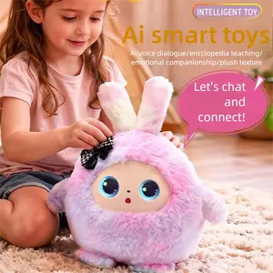 Kids Plush AI Talking Interactive Toy Multilingual Smart Robot Educational Gift for Children,Multi-language AI conversation doll (can connect to mobile phones/eyes can move)