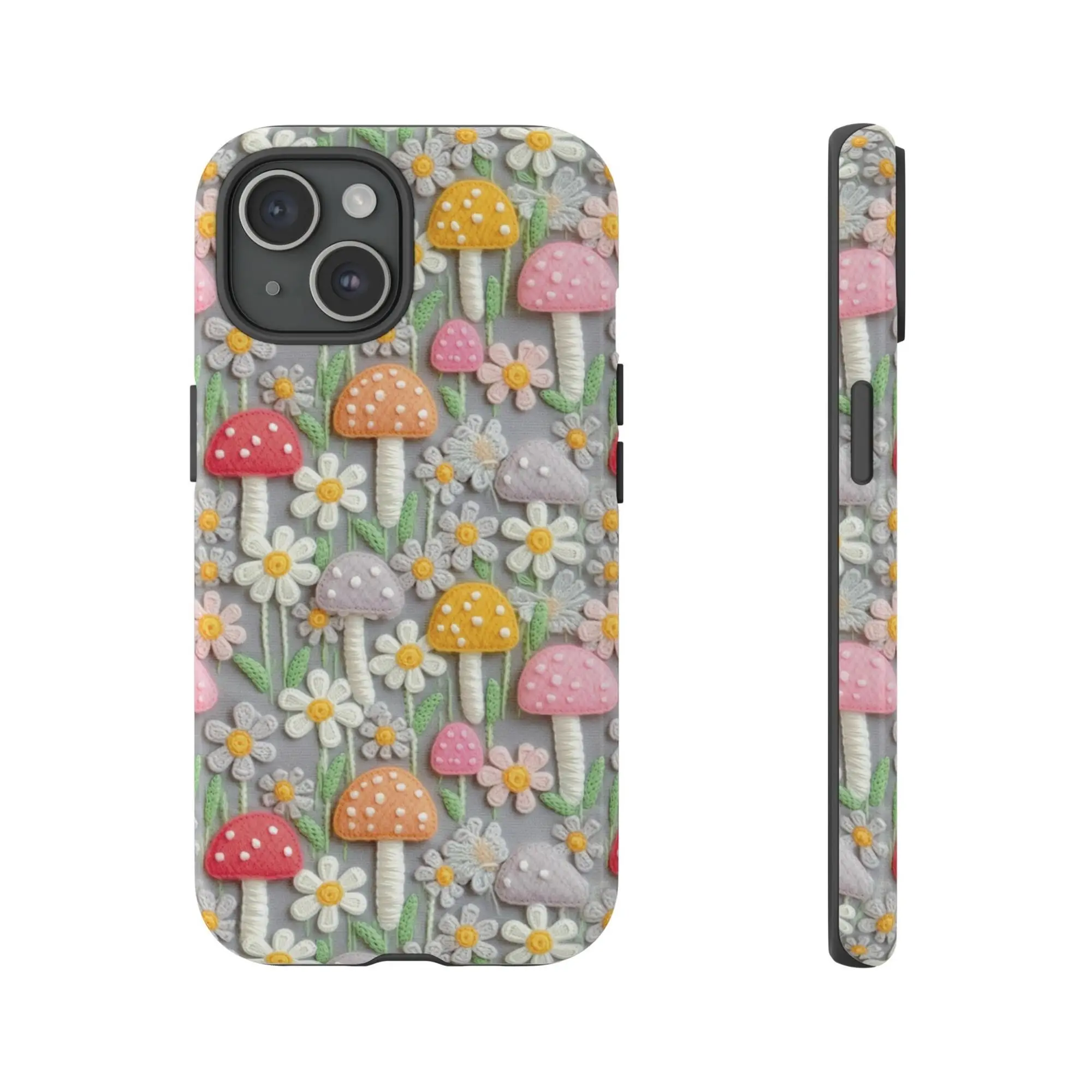 Cartoon Mushroom Pattern Phone Case, Soft TPU Phone Protective Cover, Phone Accessory Compatible With iPhone Series, Christmas Gifts