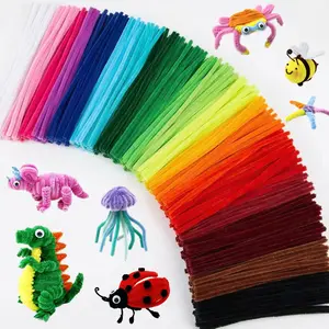 Craftspot 1200 Pcs Chenille Pipe Cleaners for Crafts – 24 Assorted Colors Fuzzy Sticks, DIY Art Supplies for Kids, Classroom Projects & Decorations