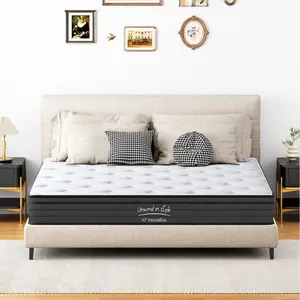 10/12 Inch Twin, Full, Queen, King, Hybrid Mattresses in a Box, Medium Firm Soft & Comfortable,  Pocket Coils，,Ergonomic mattress，Individual Pocket Spring for Motion Isolation，Lumbar Support