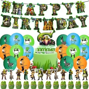 Monster Shrek Themed Birthday Party Decoration Monster Shrek Birthday Balloon Cake Plug