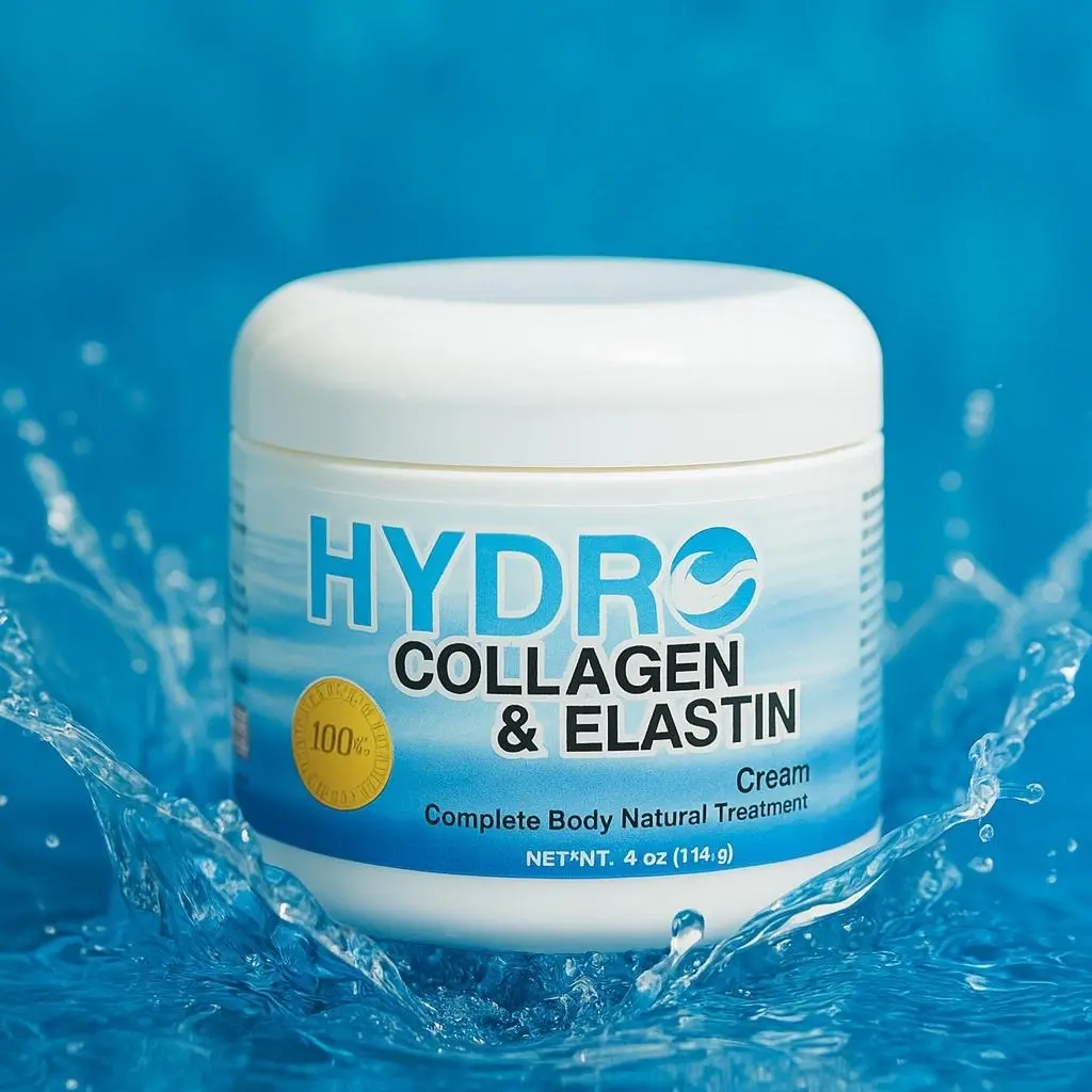 HYDROCOLLAGEN & Elastin Cream with Vitamin E - Hydrating & Moisturizing for All Skin Types - Daily Use for Soft & Hydrated Skin - Essential Moisture for Softness