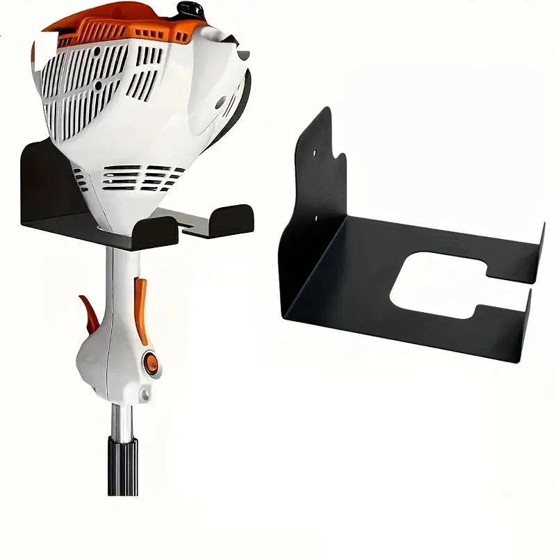 Lawn Mower Bracket, 1 Count Garden Electric Tool Wall Mounted Bracket, Garage Metal Storage Rack, Yard Tool Rack, Tool Holders, Home Organizer, Heavy Duty