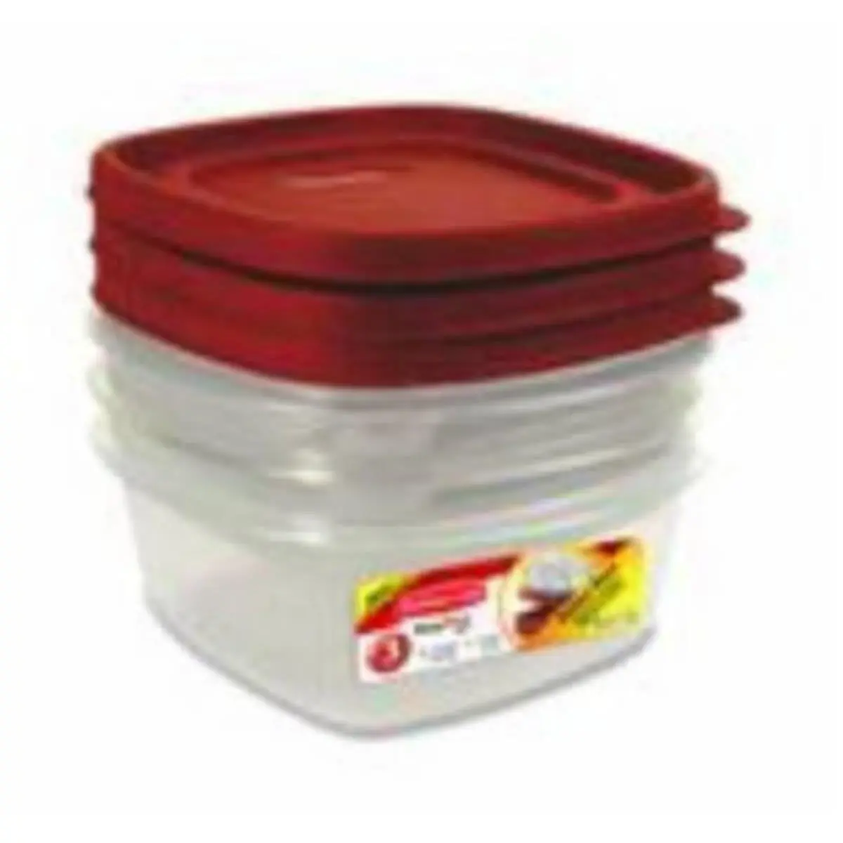 Rubbermaid Food Storage Container Set, 6-Piece Kitchen Utensils, Square 1.25-Cup Preserving Containers with Lids