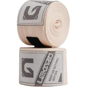 2-Pack 160" 100% Elastic 100 Cotton Clothing Boxing Hand Wraps - Boxing Sets, Hook-and-Loop Closure, Moisture Wicking, Secure Grip, Unisex Fit, Customizable - Ideal for Boxing, MMA Training