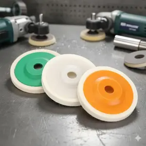 Superfine White & orange wool polishing Pad for Angle Grinder 100mm High Gloss Metal wood plastic finishing Durable Grinder Accessory Easy Install Diy professional Multi-Purpose Buffing Wheel enhanced polishing Results