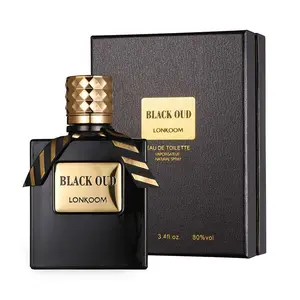 Long Lasting Perfume 100ml Woody Aromatic Fragrance FOR MAN Halloween  Gifted package Lonkoom 100ml Perfume OUD BLACK EDT