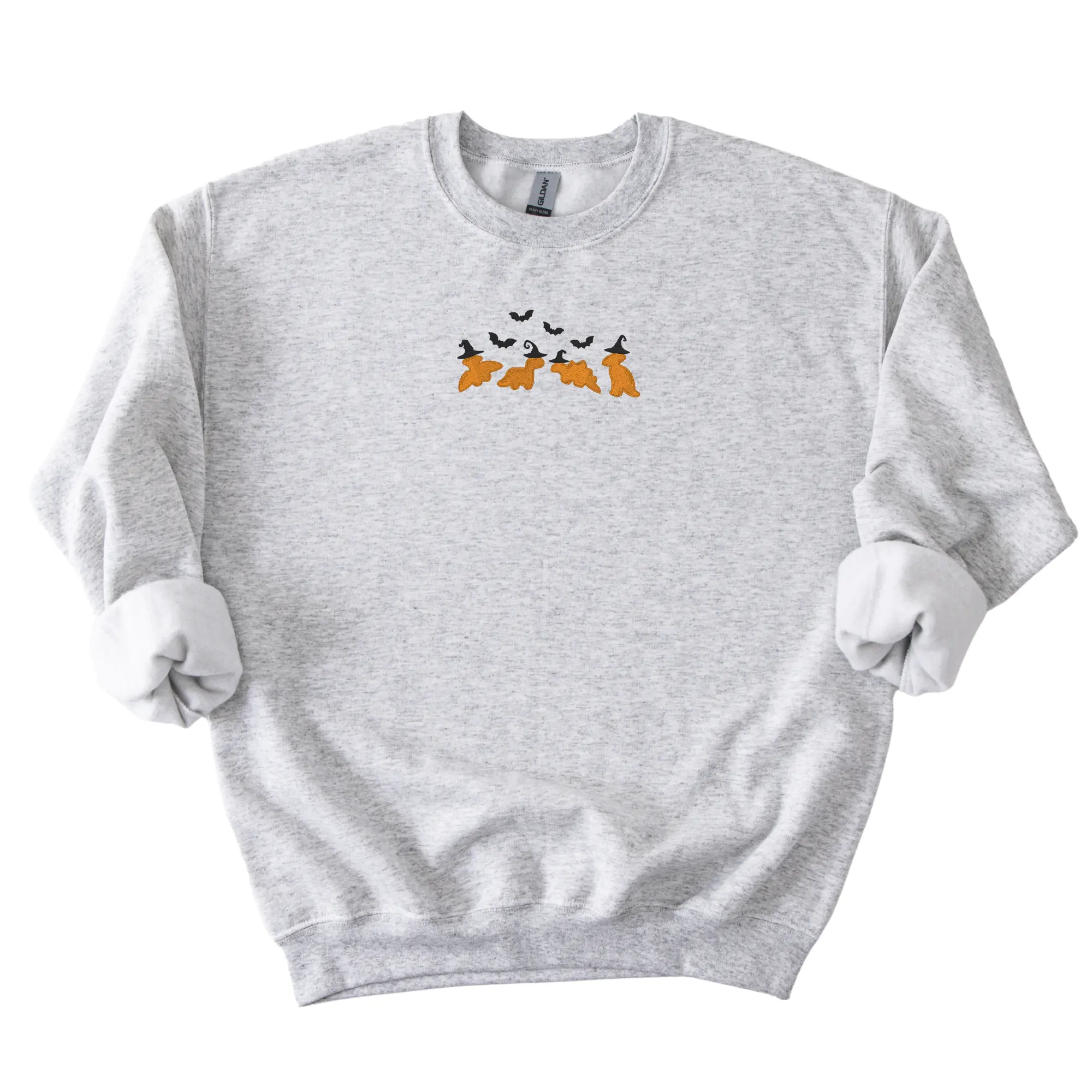 Halloween Chicken Nuggets Sweatshirt, Embroidered Halloween Sweatshirt, Dinosaur Chicken Nugget Sweatshirt