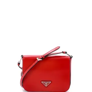 Pre-owned PRADA Leather Shoulder Bags Full Flap Shoulder Bag Spazzolato Small by Rebag