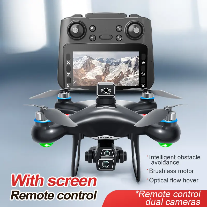 Foldable RC Drone - Portable Lightweight Beginner Electronic Folding Quadcopter with 480p Video, 1-Touch Start, 360-Degree Rotation, Stunt Rolling, Holiday Gift Option, Rc Drones, Portable Quadcopter