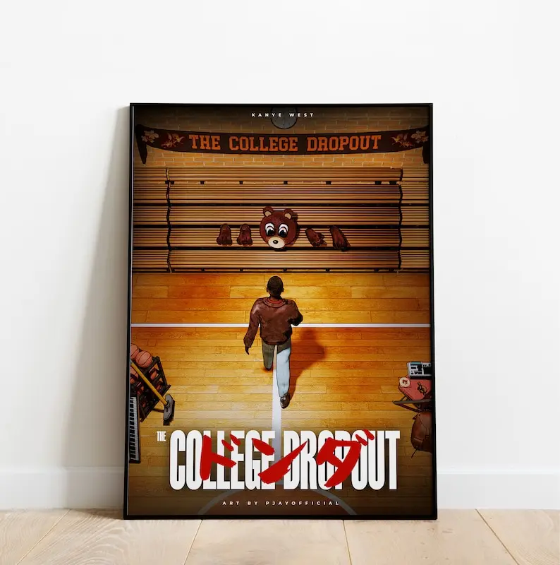The College dropout in style of Akira movie poster
