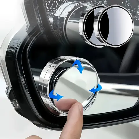Blind Spot Mirror 2Pcs Suction Cup for Car Ultra Rearview Side Mirror 360° Adjustable Wide Angle View Automotive Safety Accessory Ideal for Parallel Parking and Enhanced Visibility