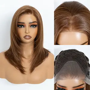 STYLE ICON Lina For Live 16 Inches Laylered Cut Synthetic Glueless Wig 13x3 Lace Frontal with Natural Hairline Pre-Cut for Everyday Wear Lina