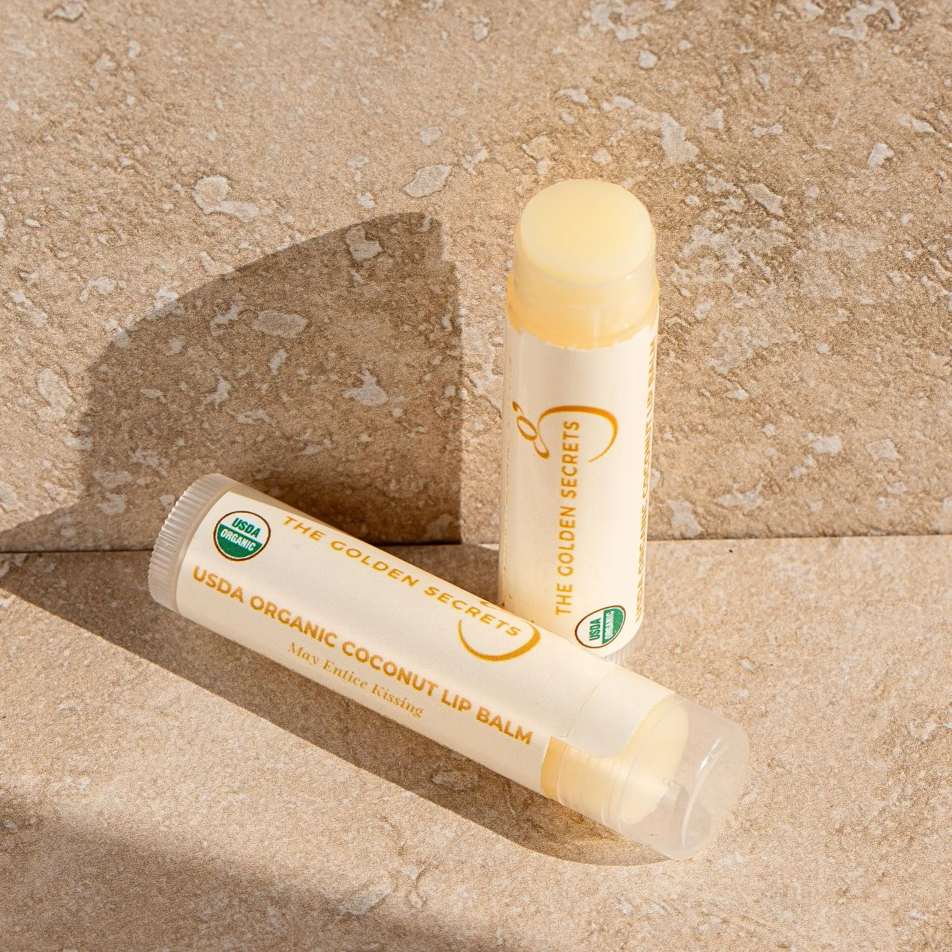 USDA Organic Certified Coconut Lip Balm - Nourishing & Plumping, Rich in Vitamin A, Coconut & Rosemary Extracts