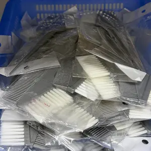 Smoothing and Sectioning Brush Set Double Sided Comb for Edge Teasing Parting and Hair Stylin