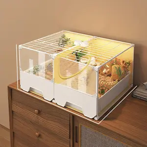 Large Luxury Small Animal Cage, Easy Clean Drawer Style Chicken Coop, Ideal for Pet Care, Durable & Spacious Design, Animal Enclosure