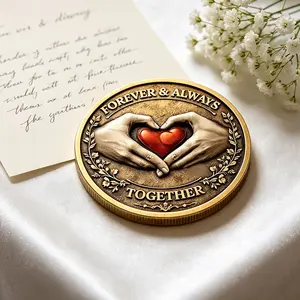Eternal Love Memorial Coin, Unique Collectible Gift for Girlfriend, Wife, Family, Friends, Perfect Birthday and Holiday Present
